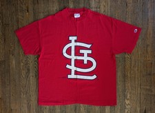 Vtg 90's Champion St Louis Cardinals T Shirt Size XL Single Stitch Made In USA