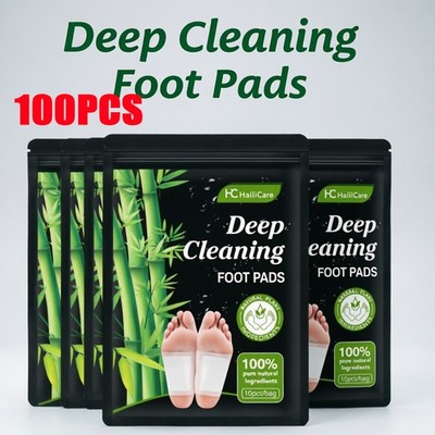 100X Deep Cleansing Foot Detox Patches Natural Herbal Relief Fatigue & Foot Odor