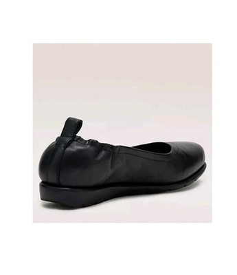Hush Puppies Skylar Ballerina Lederschuh In Schwarz Größe UK 7 EU 40 Neu mit Karton QVC. 