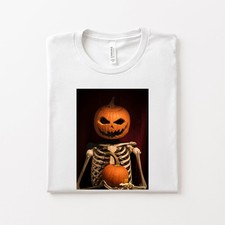 Skeleton Pumpkin T-Shirt Ladies, Halloween Pa...