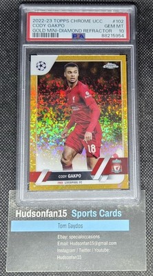 Cody Gakpo 2022-23 Topps Chrome UCC #102 Gold Mini Diamond Refractor /50 PSA 10