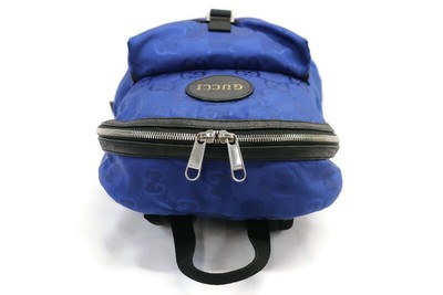 GUCCI Off The Grid Medium Backpack - Blue GG Monogram Nylon  display picture 2