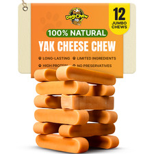 Natural Healthy Dog Chew Treats for Jumbo dogs - 5lbs, Yak Cheese Chews for dogs