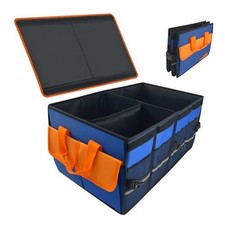 Car Trunk Organizer with Lid, Collapsible Multi-Compartment Car Organizer Large