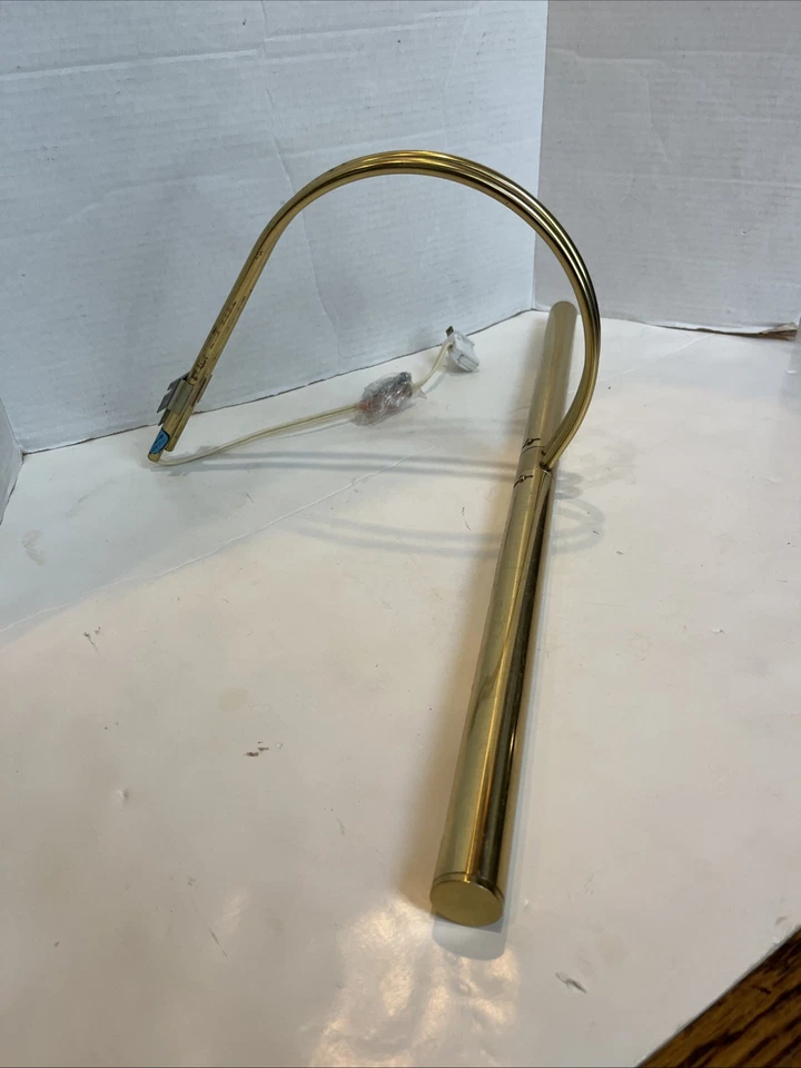 House Of Troy Brass 23”Picture Light Lamp Slim Line Double Arch Arm Modern Style - Image 3 of 4