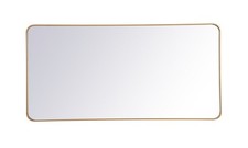 Elegant Lighting MR803060 Formiae 30" W x 60" H Rectangular Metal - Brass