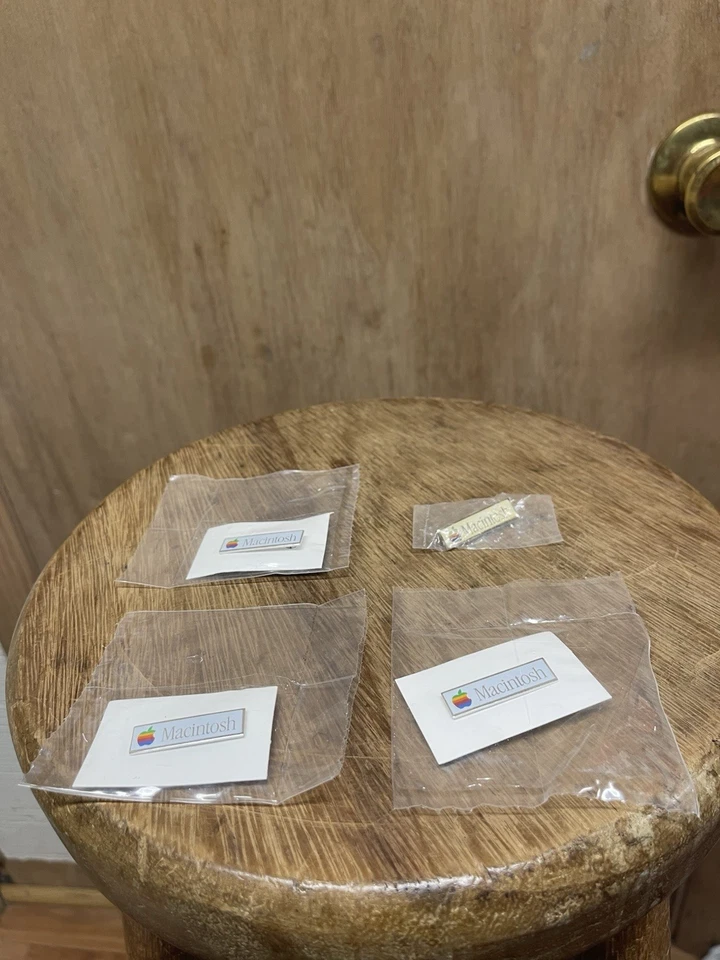 Vintage Apple Macintosh Computer Rainbow Logo Employees RARE Pins Lot Of 12 - Image 4 of 4