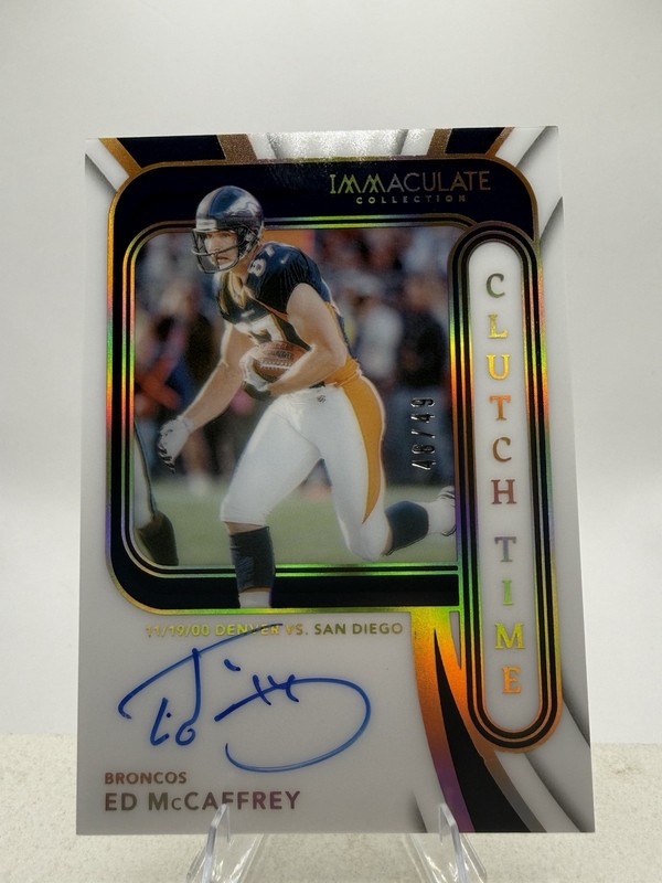 2024 Panini Immaculate Clutch Time Signatures Ed McCaffrey Auto /49