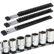 MulWark Aluminium Socket Organizer 3 Pcs 1/2-Inch 3/8-Inch & 1/4-Inch Drive