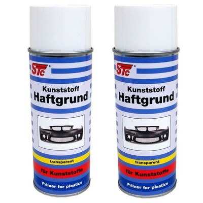 2x 400 ml STC 1K Kunststoff Haftgrund Primer Haftvermittler transparent Spray