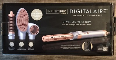 INFINITIPRO by Conair DigitalAIRE Wet To Dry Styling Wand 4 Attachments