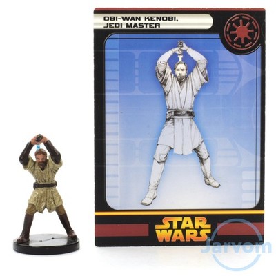 Star Wars Miniatures Revenge of the Sith 15/60 Obi-Wan Kenobi Jedi Master w Card