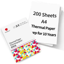 A4 Thermal Paper, M08F Thermal Printer Paper Compatible with M08F-Letter M832...