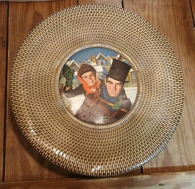Vintage Tiny Tim Biscuit Tin Round Art by Douglass Crockwill ChristmasNostalgia 
