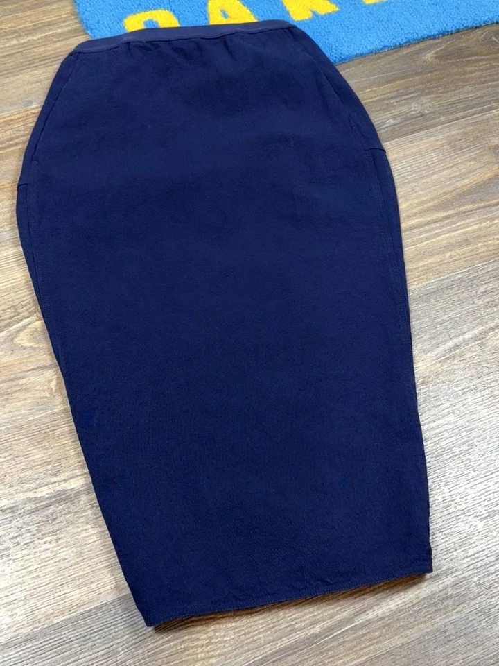 Женская юбка-карандаш Rick Owens Performa F/W 20 синяя хлопковая вискоза размер IT: 44 - Изображение 2 из 4