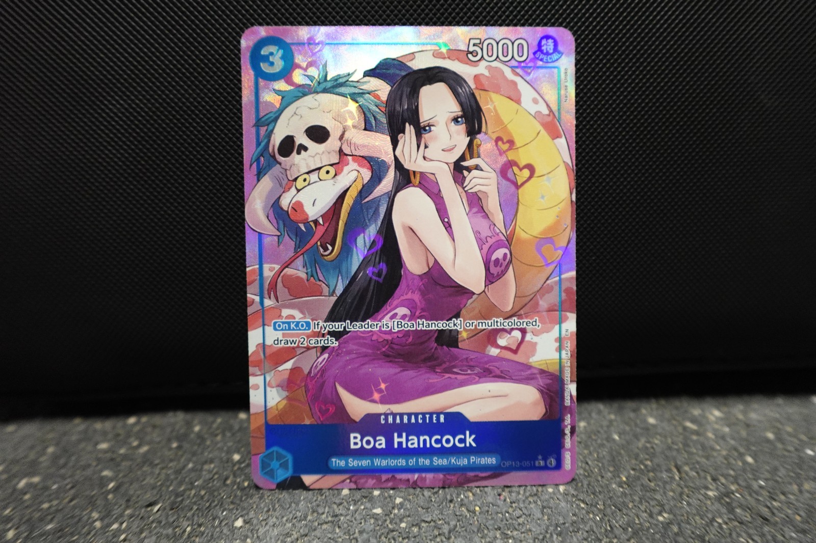 Boa Hancock Rare Alt Art OP13-051 Carrying on His Will One Piece Blue Foil