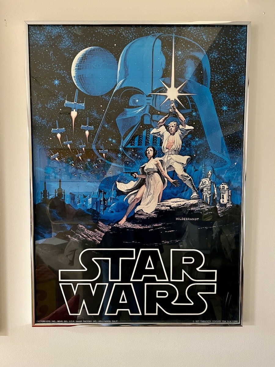 Rare Vintage 1977 STAR WARS HALF Sheet Style Movie Poster