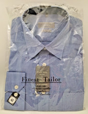 👔 OVP: “Finest Tailor” Herren Langarm-HEMD, Gr. 41 hellblau, bügelfrei - 2000er