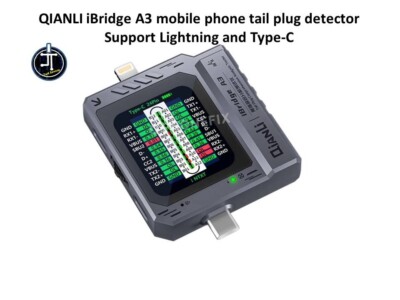 QIANLI iBridge A3 mobile phone tail plug detector Support Lightning and Type-C