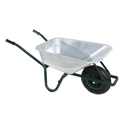 NEW Storr 75 Litre Wheelbarrow With Galvanised Steel Pan & Pneumatic Wheel