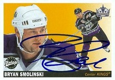 Bryan Smolinski autographed Hockey Card (Los Angeles Kings) 2002 UD Vintage #120
