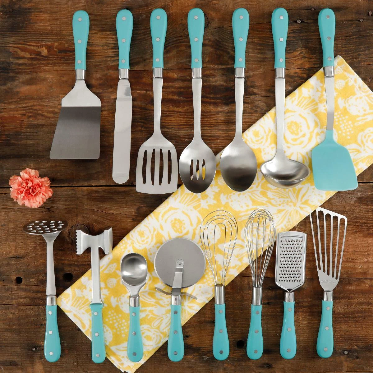 Stainless Steel Kitchen Utensil Cooking Set Spatula Turner Basting Spoon Ladle