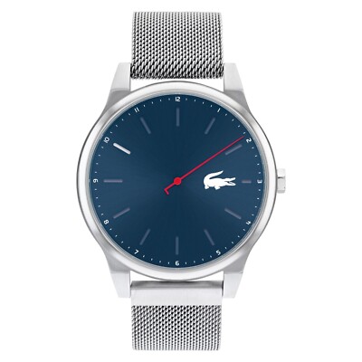 Lacoste Kyoto Men's Blue Dial Silver Mesh Strap Luxury Watch 2010966