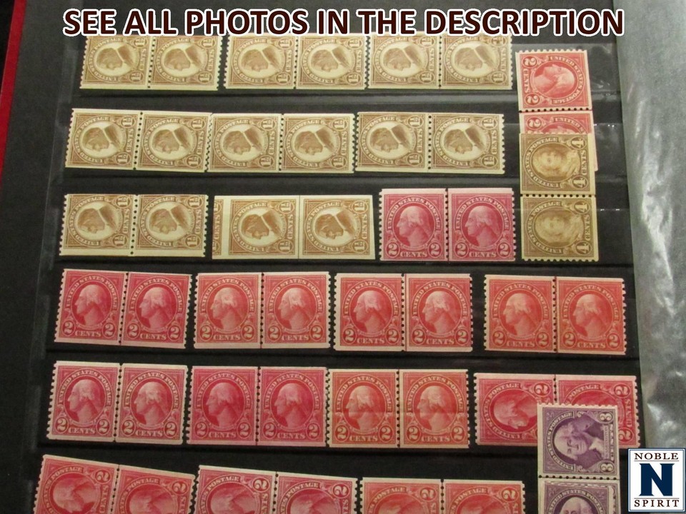 NobleSpirit Valuable US MINT Coil Stamp 3x Stock Book Coll w Joint Line