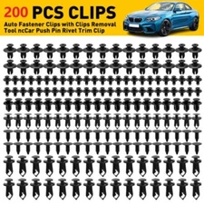 200Pcs Bumper Clips Retainer Auto Car Rivets Fastener Fender Push Pin Trim