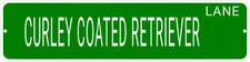 CURLEY COATED RETRIEVER LANE 24"x6 ALUM COMPOSITE SIGN