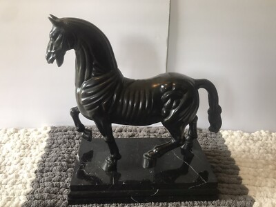Antique bronze horse/The Mattei/Signed P.J.Mene/Statue/After Giambologna/Marble