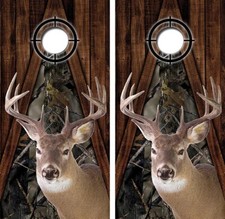 Deer Hunting Cornhole Board Decal Wraps w/FREE LAMINATION 3289