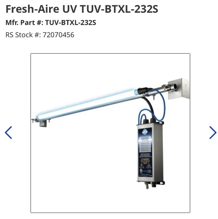 Fresh Aire Blue Tube XL Commercial UV Air Purifier 32