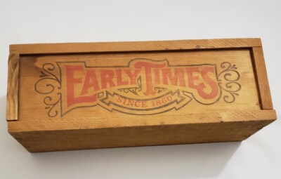 Early Times Whiskey Wood Box Wooden | eBay