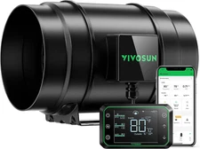 Aerozesh G8 Inline Duct Fan, Quiet 8" 725 CFM Ventilation Exhaust Fan W/Ec Motor