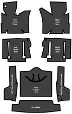 US MADE 1963 - 67 Corvette Convertible Foil-Backed Under Carpet Sound Deadeners