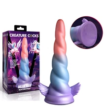 Fantasy Unicorn Silicone Dildo Suction Cup Base Hands-Free Play Adult Sex Toy
