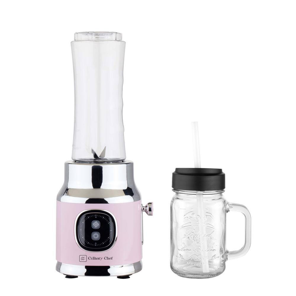 20.3 Oz. and 16.9 Oz. 2-Speed Retro Smoothie Blender in Pink