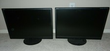 Lot Of 2 NEC AccuSync 22" 1680 x 1050 75Hz Widescreen Monitor DVI VGA 224WXM
