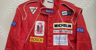 Combinaison SPARCO COMPETITION FIA 8856 2018 Blanc Rouge Noir sur