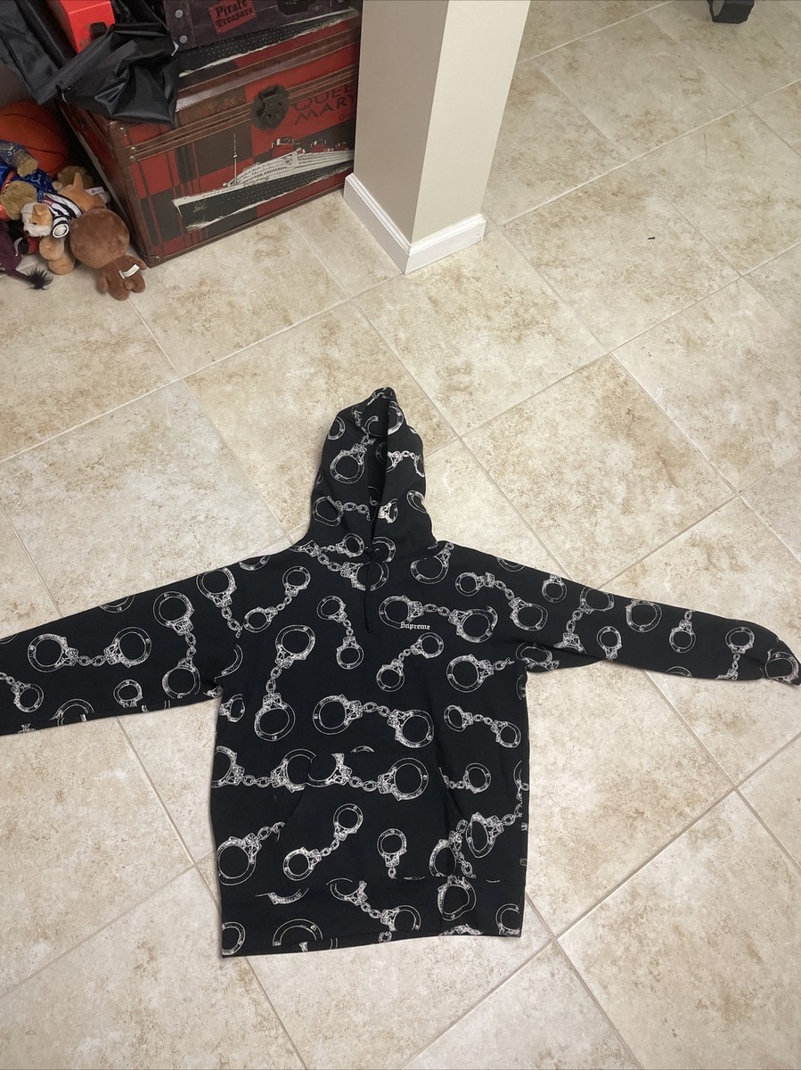 Supreme Handcuff All Over Print Hoodie Sweatshirt Size L F/W 2017