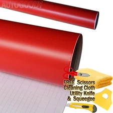 36" x 60" Matte Flat Red Vinyl Film Wrap Sticker Decal Bubble Free Air Release