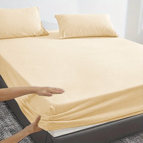 Sábana de cama de lana polar de peluche acogedora cálida extra profunda 30 cm cama doble tamaño - Imagen 32 de 87