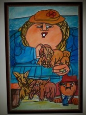 Ugo Tapparini 60x90 Olio Su Tela