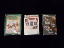 3 Christmas Cross Stitch Kits Bucilla Dimensions Lot Bulk NOS 