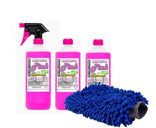 Image of Cycle Bike Muck Dirt Cleaner 3 x 1 Litre Degreaser Get Off Pink Spray Wash Glove