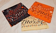 Tito's Handmade Vodka Bandana Scarf 21" x 21" Two colors left to choose from