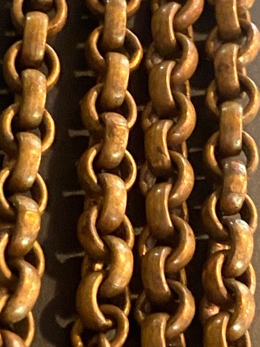 Vintage/Antik Gold Fill? Rolo Kabel Kette Sping Ring Halskette/Anhänger NecWatch 17" 18g - Bild 19 von 20