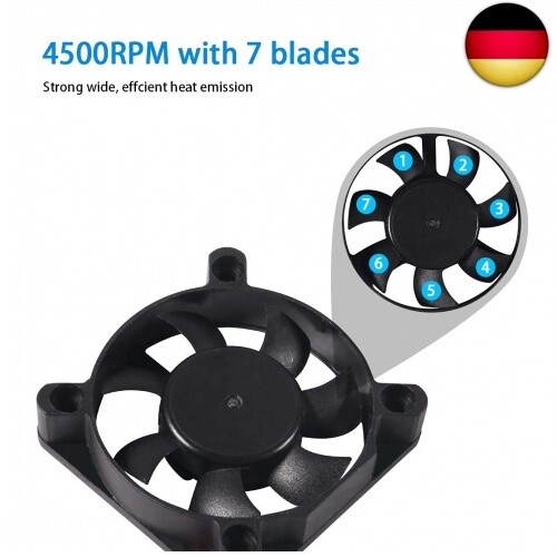 ALAMSCN 4PCS DC USB Bürstenloser Lüfter 5V 5010 3D Drucker Lüfter für 3D Dru - Bild 4 von 6