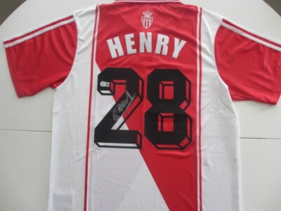 Thierry Henry AS Monaco T-Shirt signiert signed COA Beckett